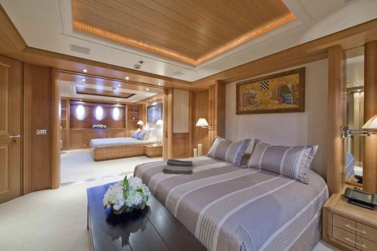 Portside: Yacht DEJA TOO's Guest's Cabin Pictured