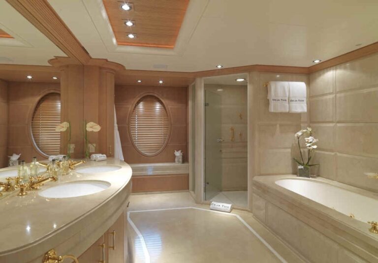 Main Master Bath Aboard Yacht DEJA TOO