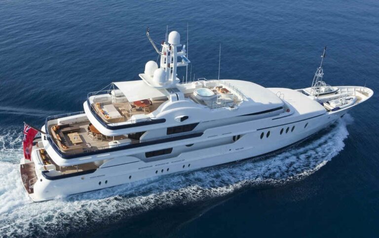 From Above Aspect On Board Yacht DEJA TOO