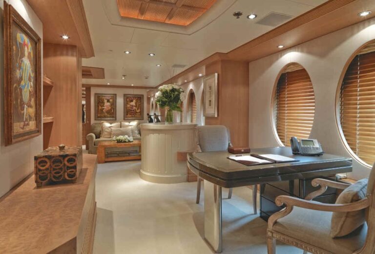 Main Master Office On Yacht DEJA TOO