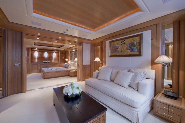 With Full Beam: Yacht DEJA TOO's VIP Cabin Image
