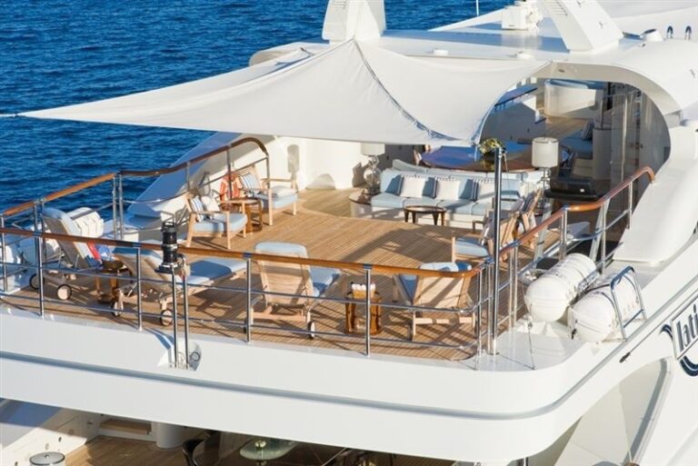 Sun Deck From Above Aspect On Yacht LATITUDE