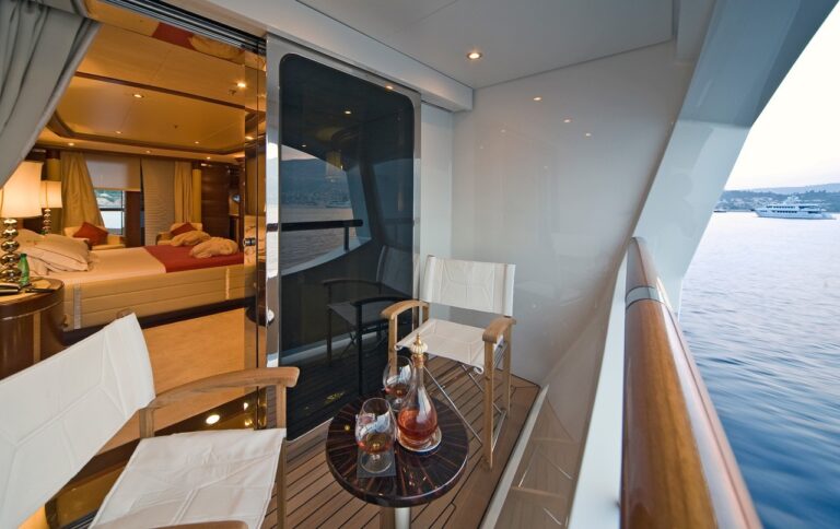 Main Master Balcony On Yacht LATITUDE