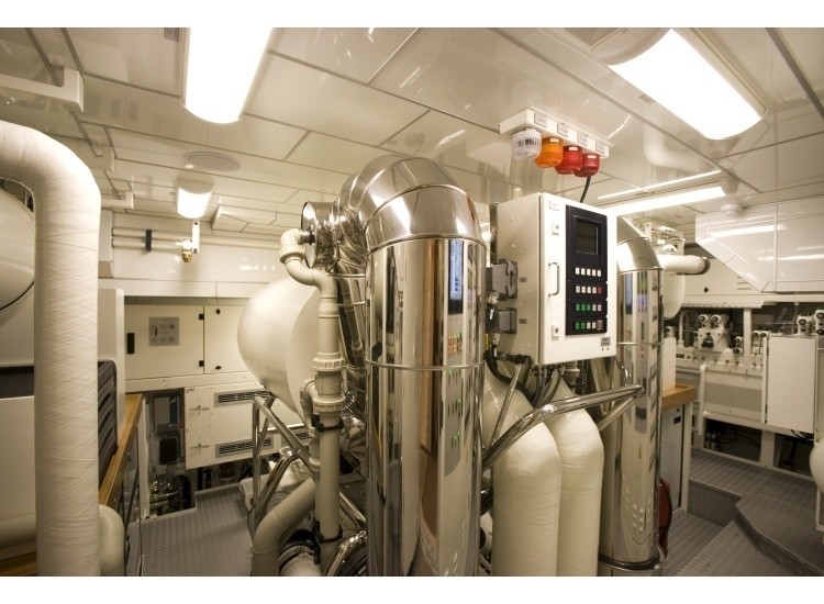 Engine Area On Yacht METEOR