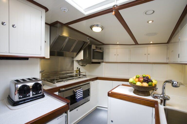 Ship's Galley Aboard Yacht METEOR