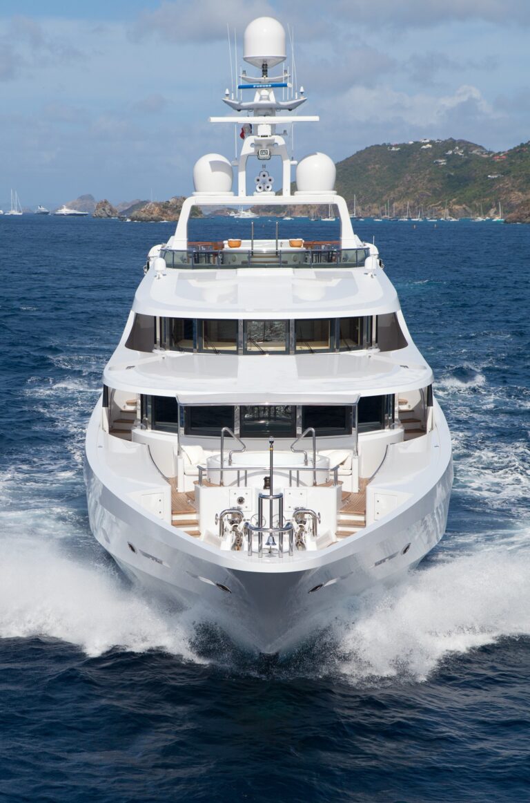 Cruising Ship's Bow On Board Yacht SUNRISE