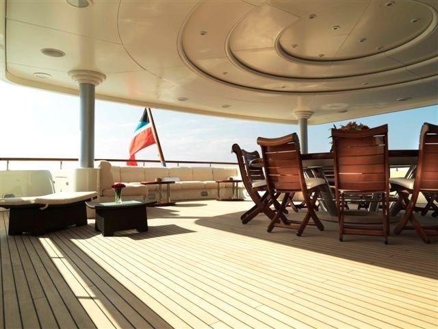Top Aft Deck On Board Yacht TOMMY