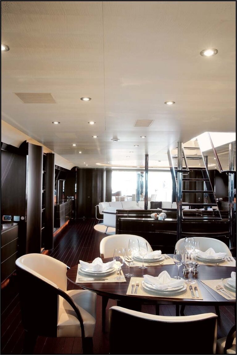 Salon And Drinks Bar On Board Yacht PARSIFAL III