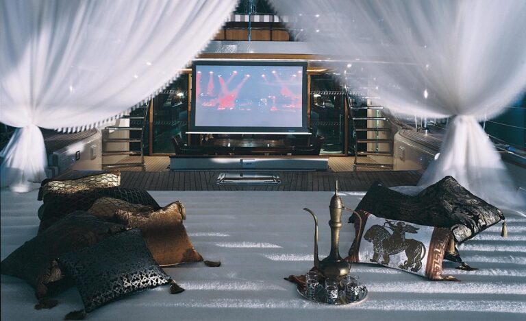 Open Air Movie Cinema On Yacht TIARA