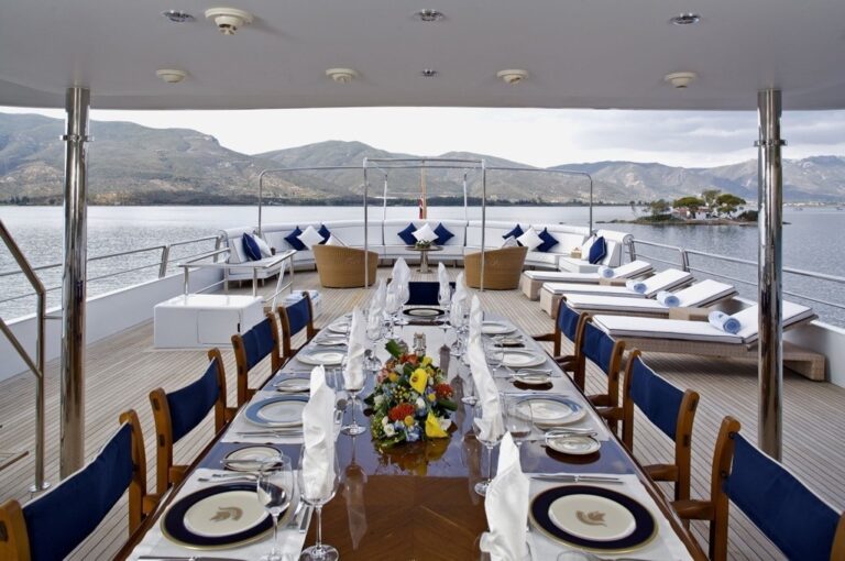 Bridgedeck Deck Eating/dining On Yacht ACHILLES
