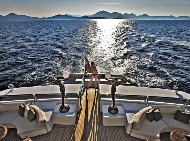 Swimming Landing Aboard Yacht LADY A