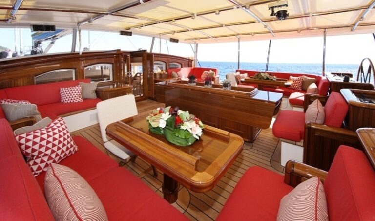 Cockpit Sitting Aboard Yacht MARIE