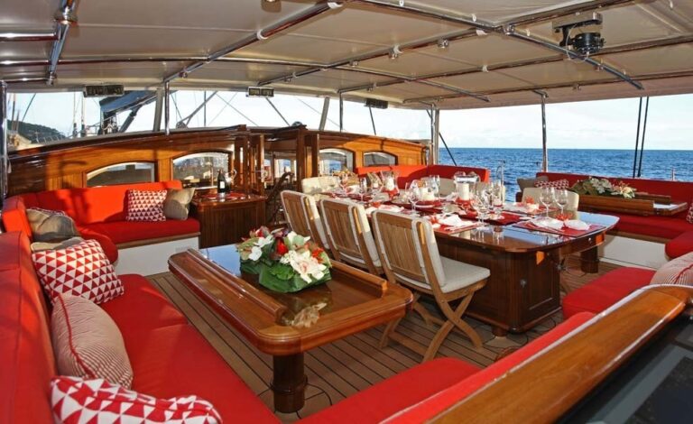 Cockpit Eating/dining On Yacht MARIE
