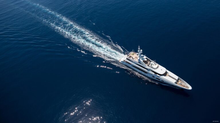55m custom Benetti running aerial