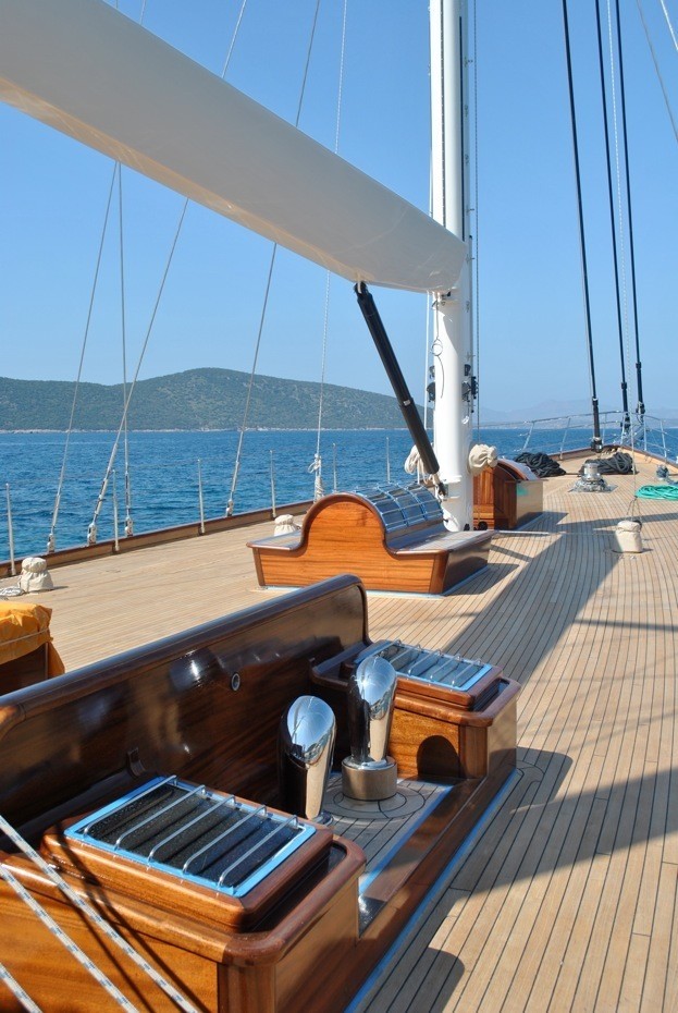 Deck Aspect On Board Yacht REGINA