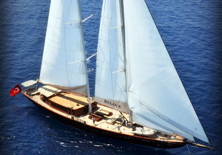From Above Aspect Aboard Yacht REGINA