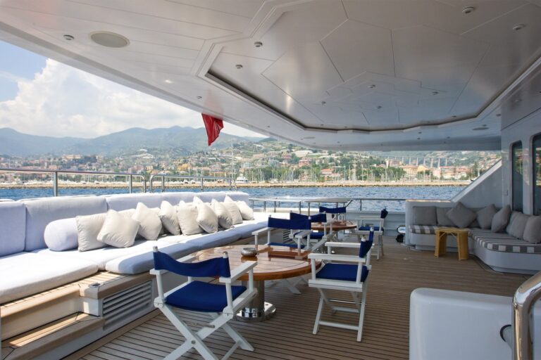 Sitting: Yacht DIAMOND A's Aft Deck Pictured