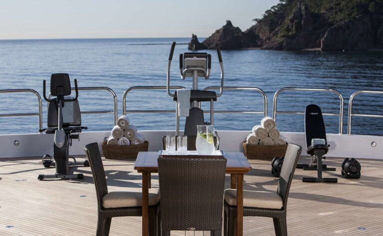 sun deck gym set up