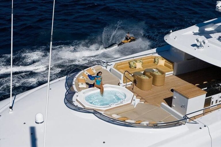 aerial close up of the sun deck
