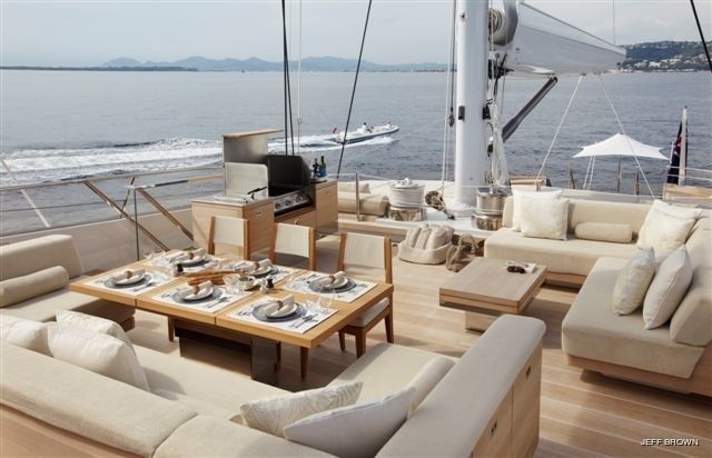 Barbeque: Yacht TWIZZLE's Fly-bridge Photograph