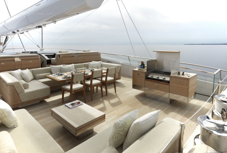 Barbeque Eating/dining On Board Yacht TWIZZLE