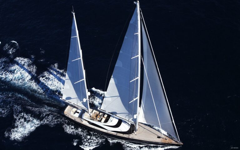 From Above Aspect Aboard Yacht TWIZZLE