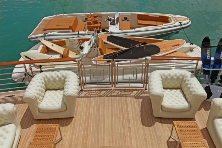 Ship's Tenders Alongside On Board Yacht CARPE DIEM