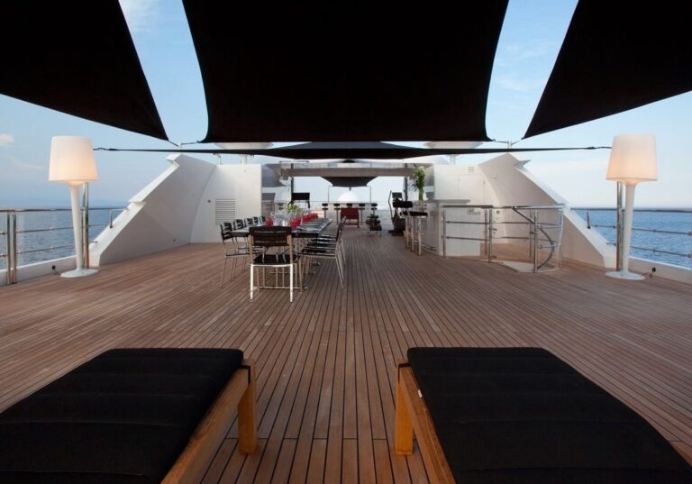 Bridgedeck Deck Lounging Aboard Yacht IDOL