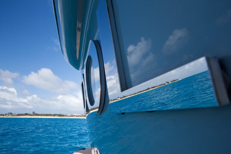 Exterior Close Up On Board Yacht IDOL