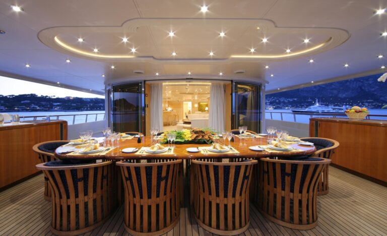 External Eating/dining Aboard Yacht CAPRI