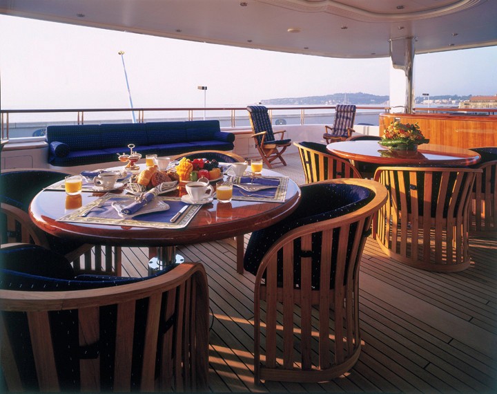 Sunset Dusk: Yacht CAPRI's Sitting Zone Captured