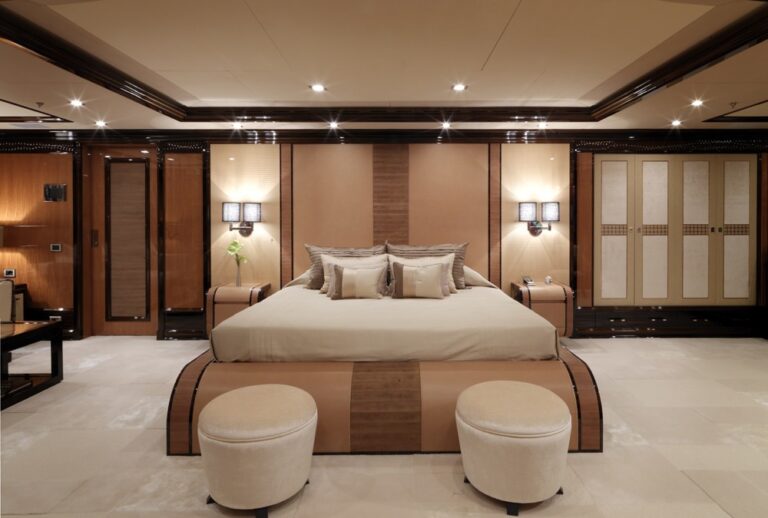 Forward Aspect: Yacht MEAMINA's Main Master Cabin Pictured