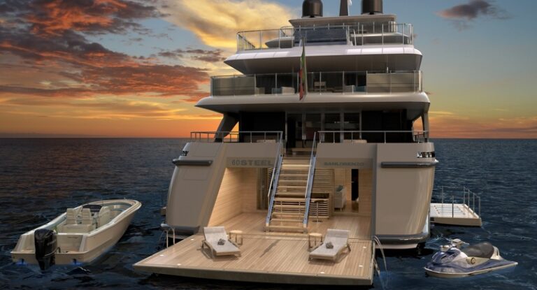 60STEEL Yacht by Sanlorenzo - aft view