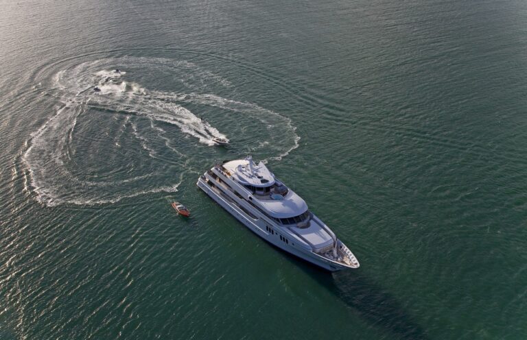 From Above On Board Yacht BLUE MOON