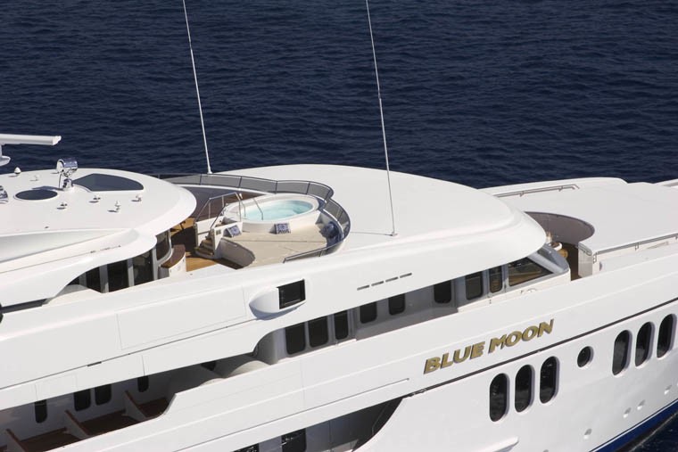 Detail From Above Aspect On Yacht BLUE MOON