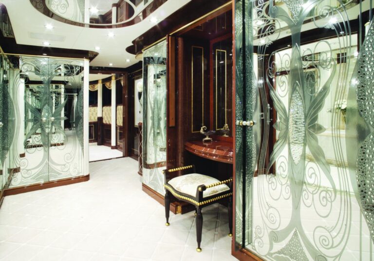 Main Master Cabin Dressing Centre On Yacht DIAMONDS ARE FOREVER
