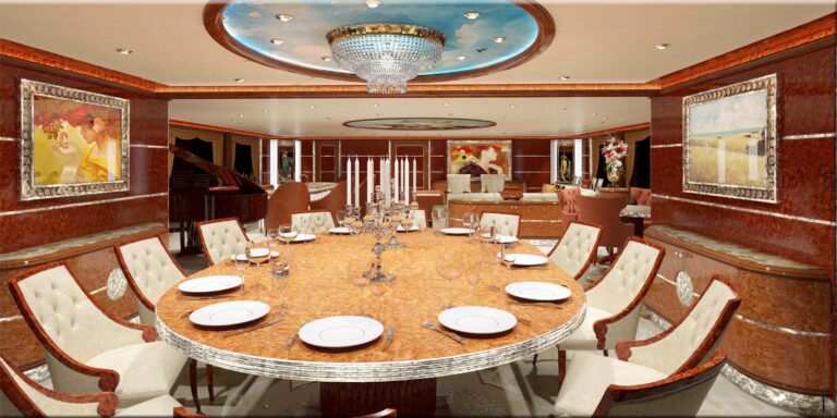 Formal Eating/dining On Board Yacht DIAMONDS ARE FOREVER