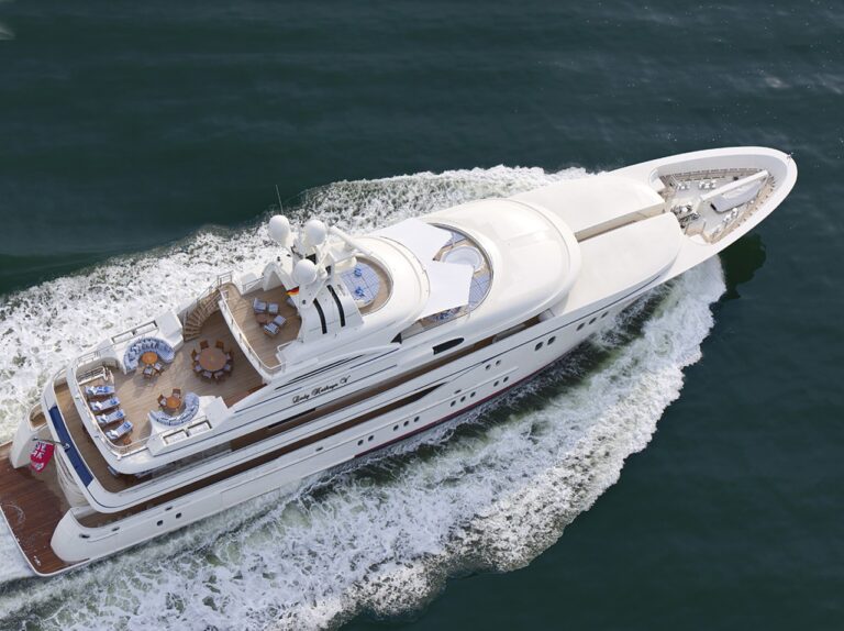 From Above Aspect Aboard Yacht LADY KATHRYN V