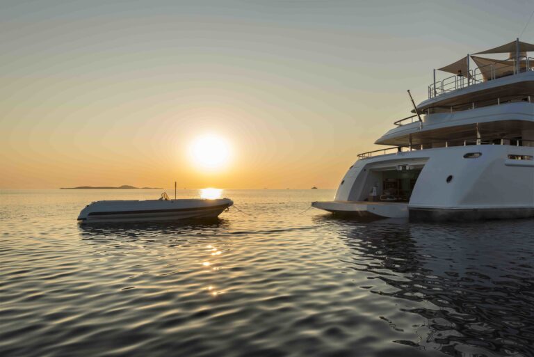 swim platform with a tender / transom view