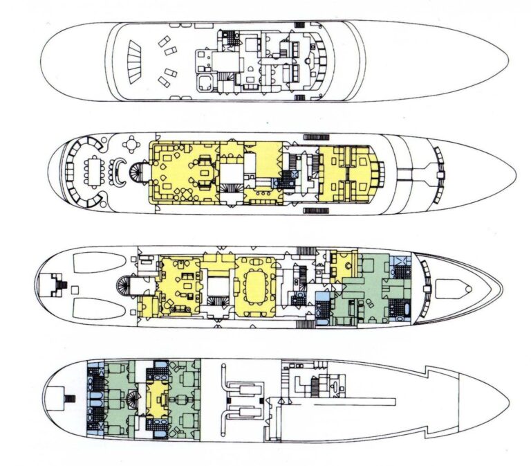 Deck Plans / Map On Yacht VIRGINIAN