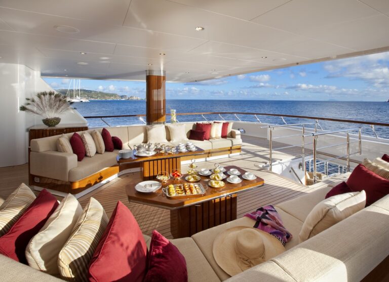 Premier Deck Aft Aboard Yacht LADY BRITT