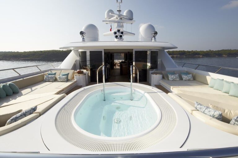 Jacuzzi Pool Upon The Sunshine Deck On Yacht LADY BRITT