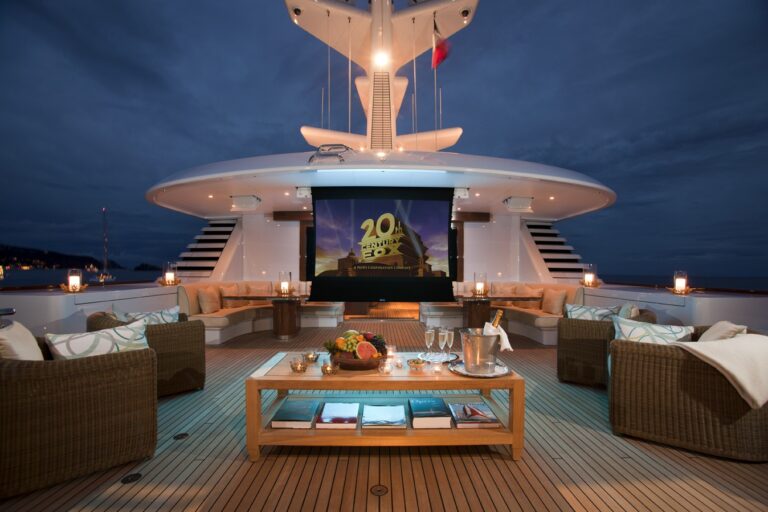 Sun Deck Movie Cinema On Board Yacht LADY BRITT