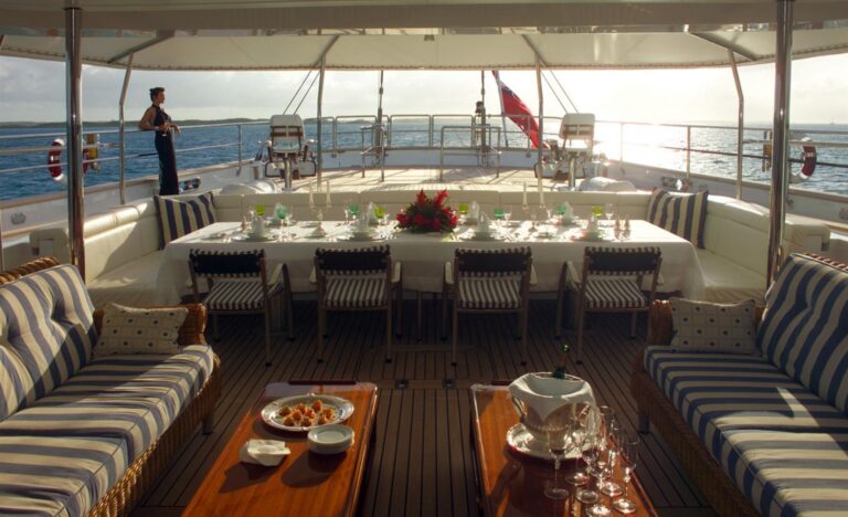 Aft Deck Sitting On Board Yacht SPIRIT OF THE C'S