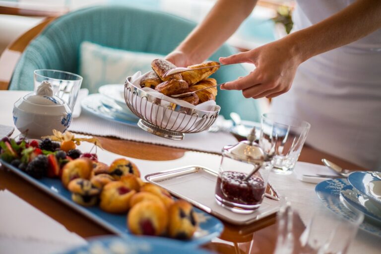 fresh breakfast aboard superyacht