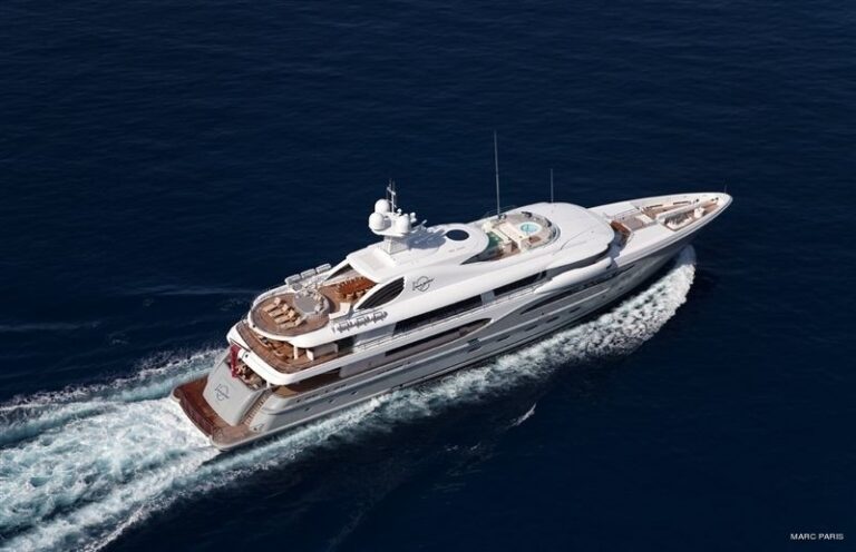 From Above: Yacht INFINITE SHADES's Cruising Pictured