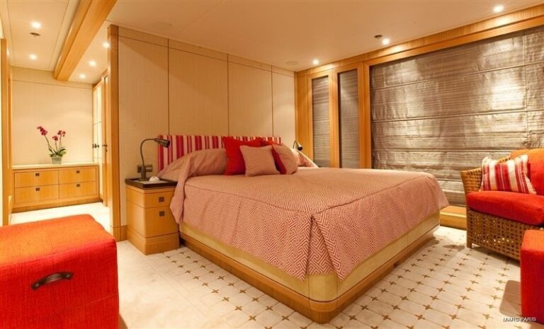 Pink: Yacht INFINITE SHADES's Guest's Cabin Pictured