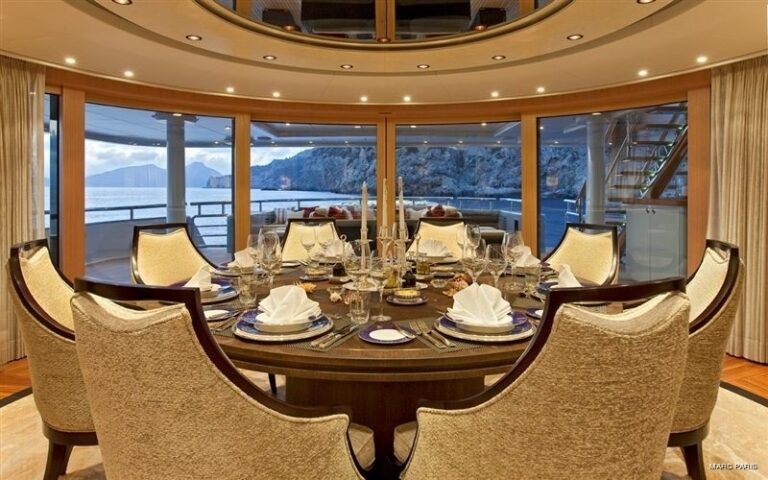 Furniture Setting Aboard Yacht INFINITE SHADES