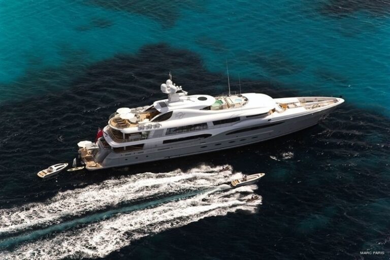 Ship's Tenders: Yacht INFINITE SHADES's From Above Captured