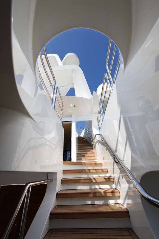Aspect Up Stairway On Board Yacht SEANNA